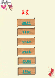 广东省2016中考英语冲刺复习 话题专题训练 学校课件