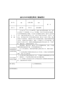 优秀员工个人自述和事迹