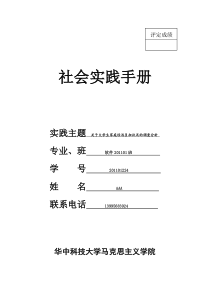 华科社会实践调查报告(样本)