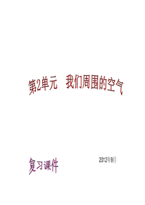 人教版初中化学第二单元我们周围的空气复习课件