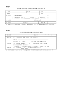 结核病管理随访各种表格