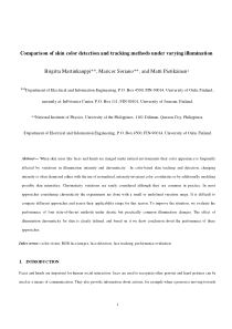 Comparison of skin color detection and tracking me