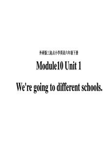 2019年六年级下册英语课件Module10-Unit-1-Were-going-to-differ