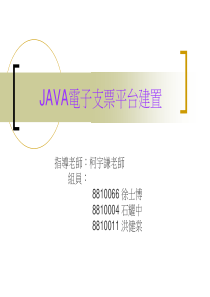 JAVA电子支票平台建置