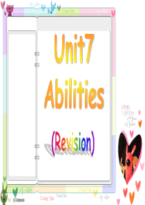 牛津译林版七年级英语下册Unit7Abilities复习优质PPT课件