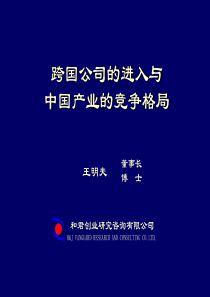 分析课件：跨国公司的进入与中国产业的竞争格局