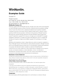 WinNonlin实例指南