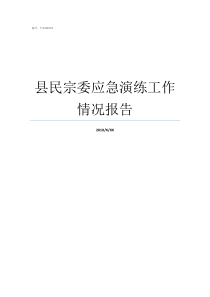 县民宗委应急演练工作情况报告应急演练有哪些