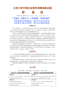 北京大学中国企业竞争战略高级总裁