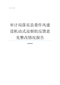 审计局落实县委作风建设机动式巡察组反馈意见整改情况报告