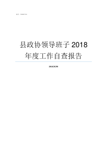 县政协领导班子2018年度工作自查报告建湖县政协领导班子