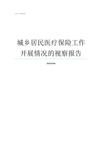 城乡居民医疗保险工作开展情况的视察报告城乡居民医疗保险参保人群