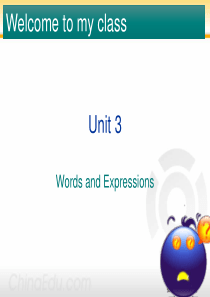 高一必修1Unit 3 Travel journal-Words and Expressions 课