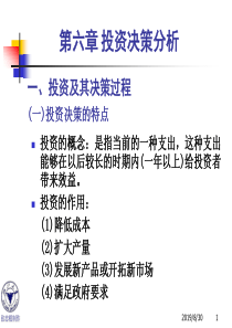 张忠根-第六章-投资决策分析