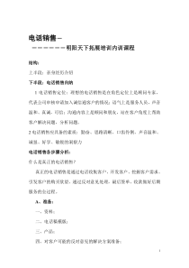 003明阳天下拓展电话销售
