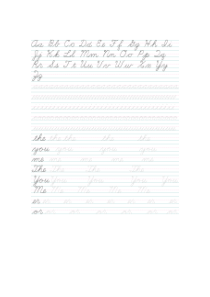 英文花体字字帖