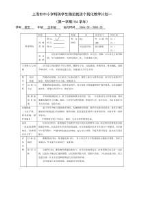 上海市中小学特殊学生随班就读个别化教学计划一