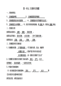 2014七年级上册生物复习提纲(有答案) (1)