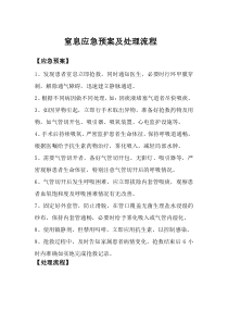窒息应急预案及处理流程