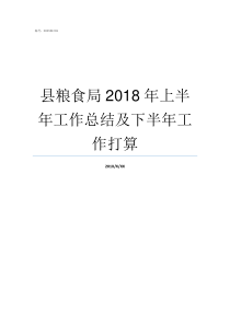 县粮食局2018年上半年工作总结及下半年工作打算2018县级粮食局怎么改