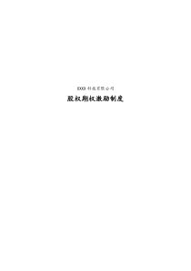 最新版某某某某互联网公司股权期权激励制度Xdocx