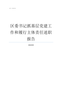 区委书记抓基层党建工作和履行主体责任述职报告什么是基层党建工作
