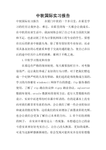 中软国际实习报告