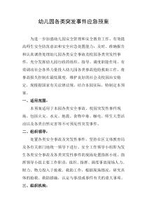 幼儿园各类突发事件应急预案