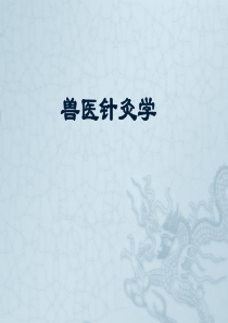 兽医针灸学