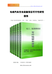 电动汽车充电设施项目可行性研究报告(专业经典案例)