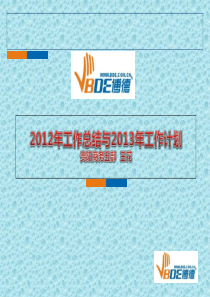 2012年工作总结及2013年工作计划销售型