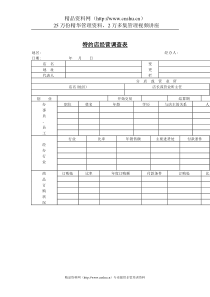特约店经营调查表(1)