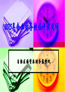 2015年企业财务快报培训提纲