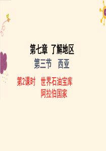 第2课时  世界石油宝库  阿拉伯国家