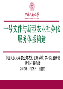 孔祥智(一号文件与新型农业社会化服务体系构建)