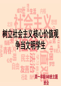 社会主义核心价值观主题班会——文明班会ppt