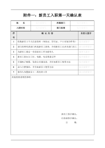(完整版)新员工入职与试用期各类表格