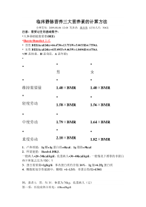 禁食后-TPN能量计算-绝对实用