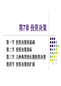 第七章投资决策