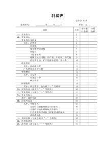 利润表