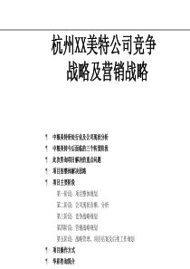 杭州XX美特公司竞争战略及营销战略