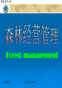 第三章森林经营管理的理论基础