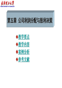 第五章 公司利润分配与股利决策