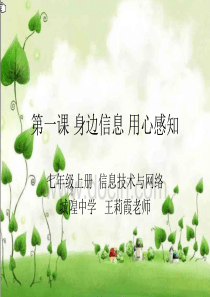 第一课 身边信息 用心感知