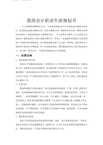 我的会计职业生涯规划书