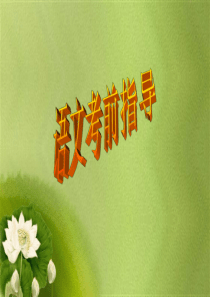 中考语文考前指导.ppt
