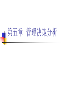 第五章管理决策分析