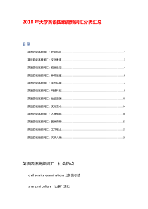 2018年大学英语四级高频词汇分类汇总