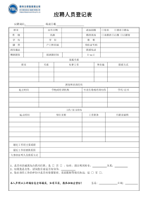 应聘人员登记表及面试评估表(1)