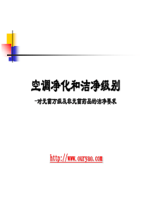 GMP培训资料--空调净化和洁净级别